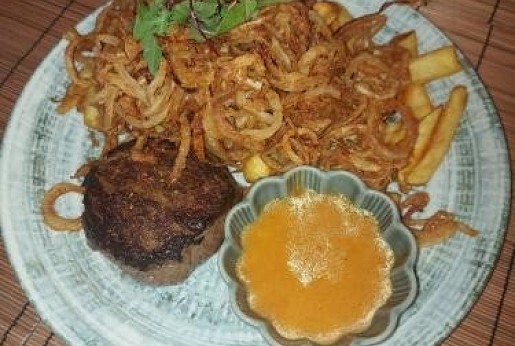 Új-zélandi Bélszín steak Whiskys-bbq szósszal